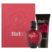 Paco Rabanne Black XS for Her Ajándékszett, Eau de Toilette 50ml + Body Milk 100ml (Metal Box)