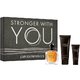 Giorgio Armani Stronger With You Ajándékszett Eau de Toilette 100ml + Eau de Toilette  15ml + SG 75ml