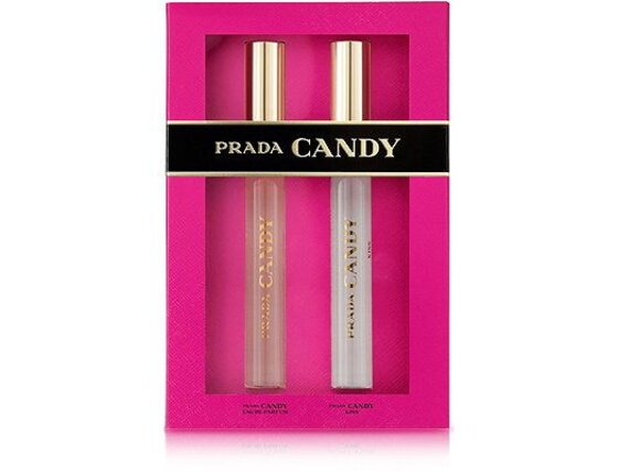Prada candy darčeková sada, parfémovaná voda roll-on prada candy 10ml + parfémovaná voda roll-on prada candy kiss 10ml - poškodený obal - prada-candy-set-10ml10ml